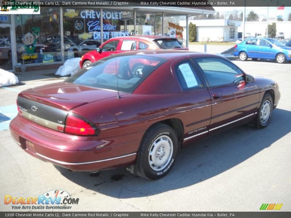 1998 Chevrolet Monte Carlo LS Dark Carmine Red Metallic / Graphite Photo #3