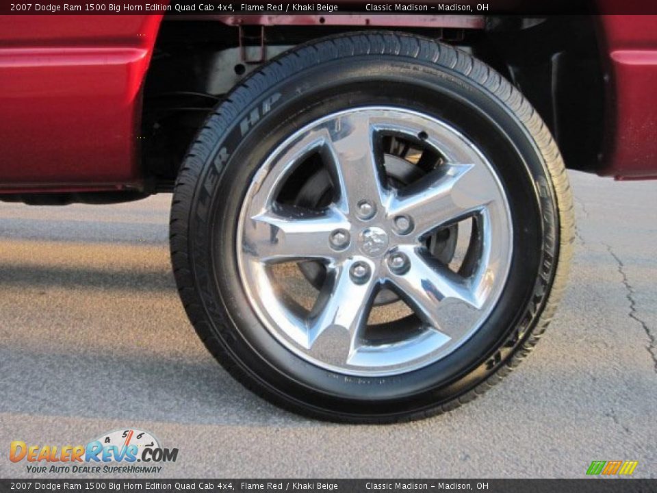 2007 Dodge Ram 1500 Big Horn Edition Quad Cab 4x4 Flame Red / Khaki Beige Photo #8