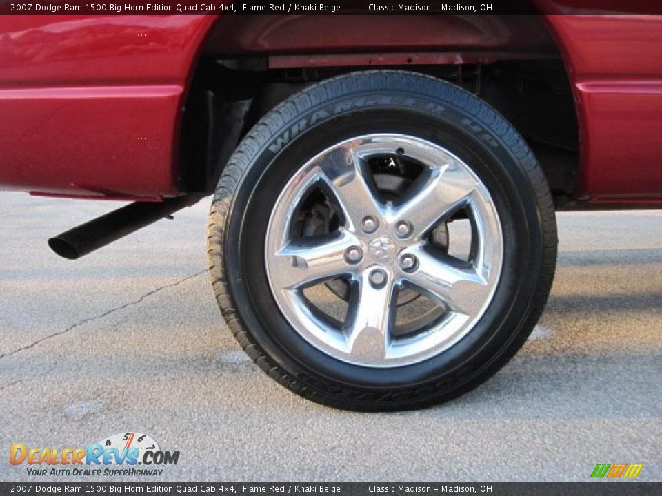 2007 Dodge Ram 1500 Big Horn Edition Quad Cab 4x4 Flame Red / Khaki Beige Photo #9