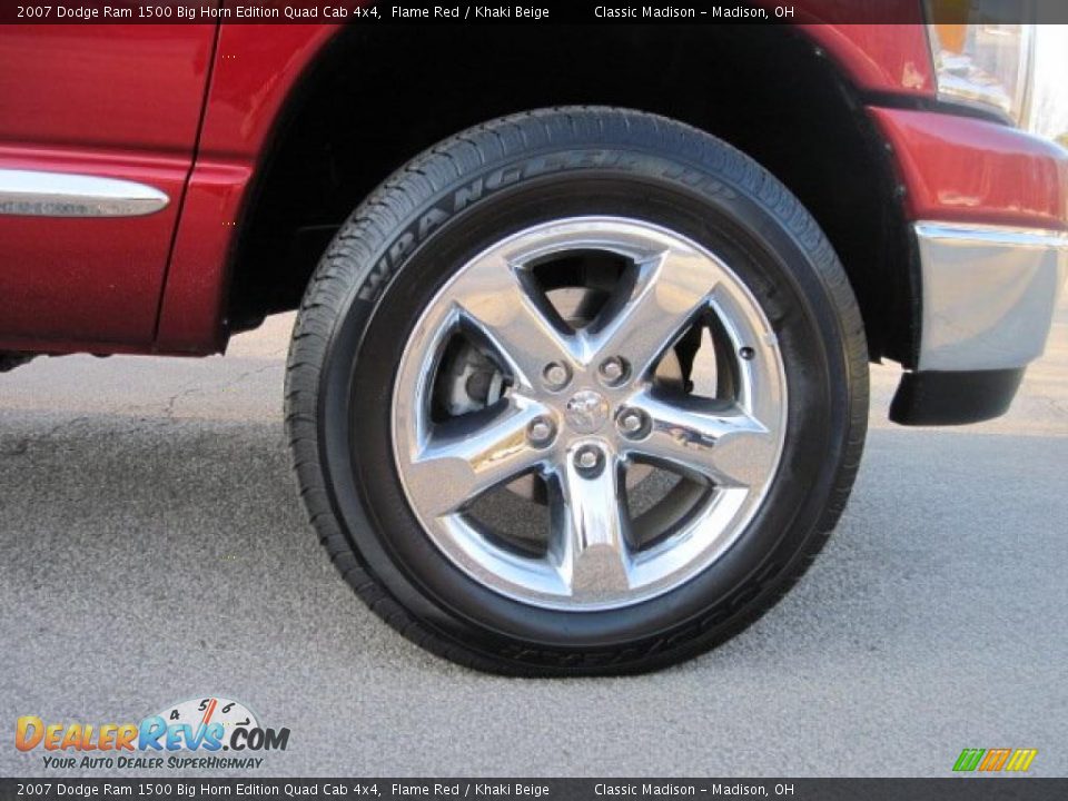 2007 Dodge Ram 1500 Big Horn Edition Quad Cab 4x4 Flame Red / Khaki Beige Photo #10