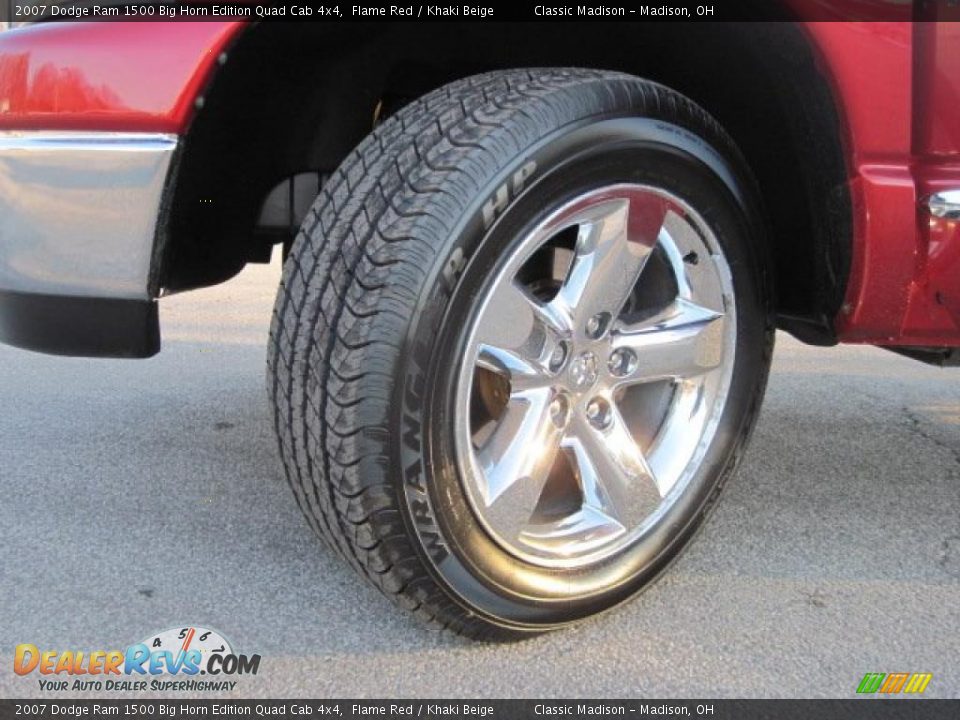 2007 Dodge Ram 1500 Big Horn Edition Quad Cab 4x4 Flame Red / Khaki Beige Photo #11