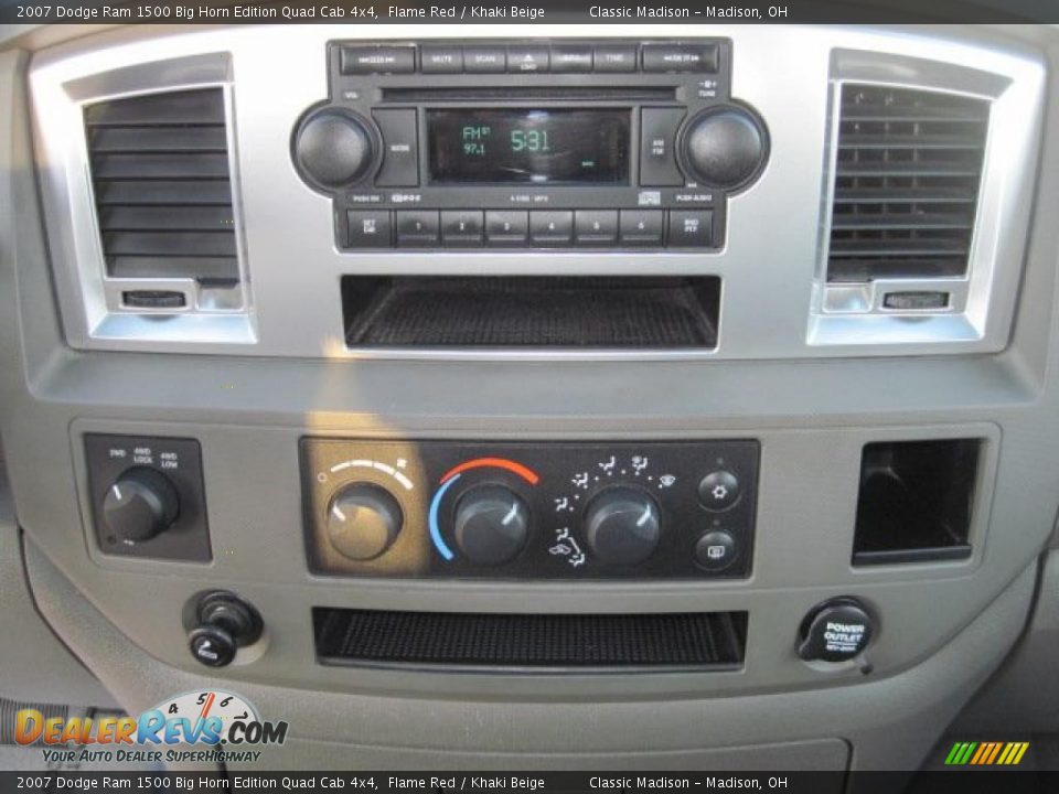2007 Dodge Ram 1500 Big Horn Edition Quad Cab 4x4 Flame Red / Khaki Beige Photo #27