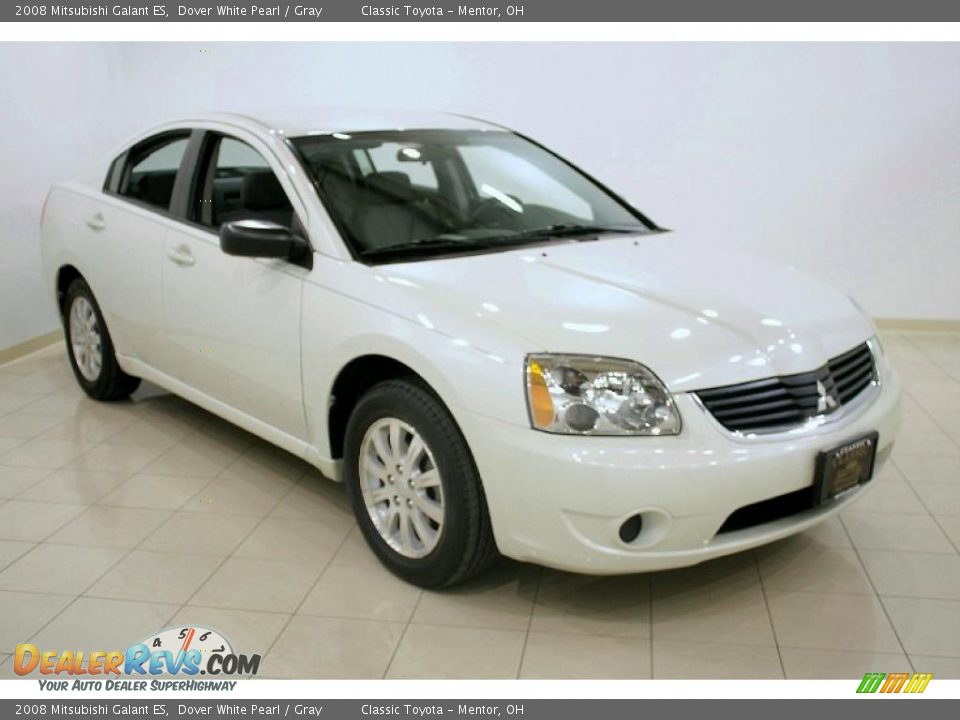 2008 Mitsubishi Galant ES Dover White Pearl / Gray Photo #1
