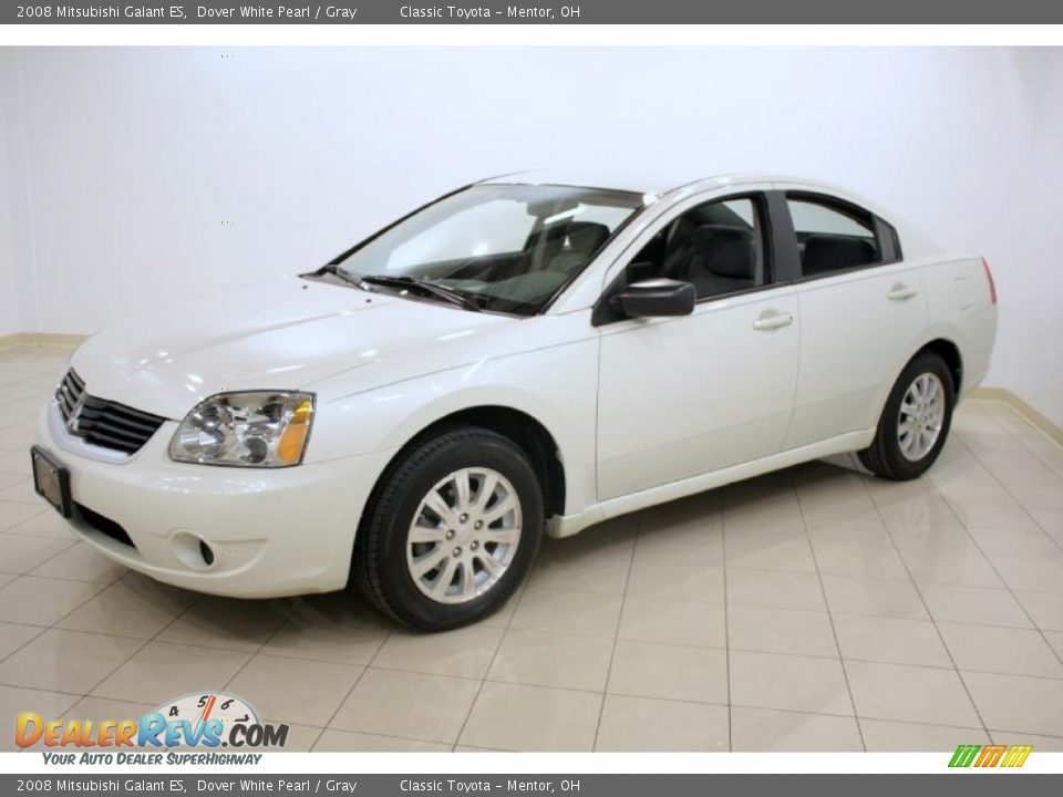 2008 Mitsubishi Galant ES Dover White Pearl / Gray Photo #3
