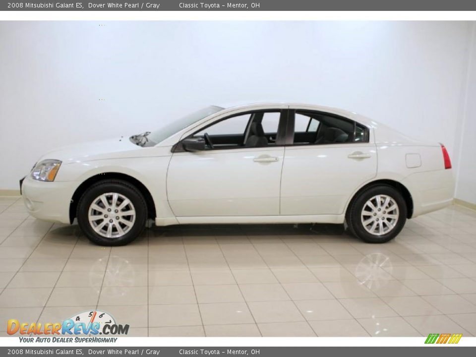 2008 Mitsubishi Galant ES Dover White Pearl / Gray Photo #4
