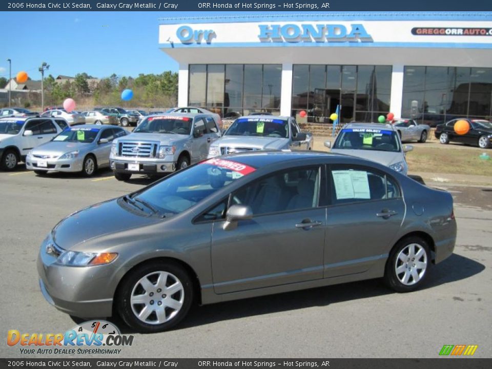 2006 Honda Civic LX Sedan Galaxy Gray Metallic / Gray Photo #1