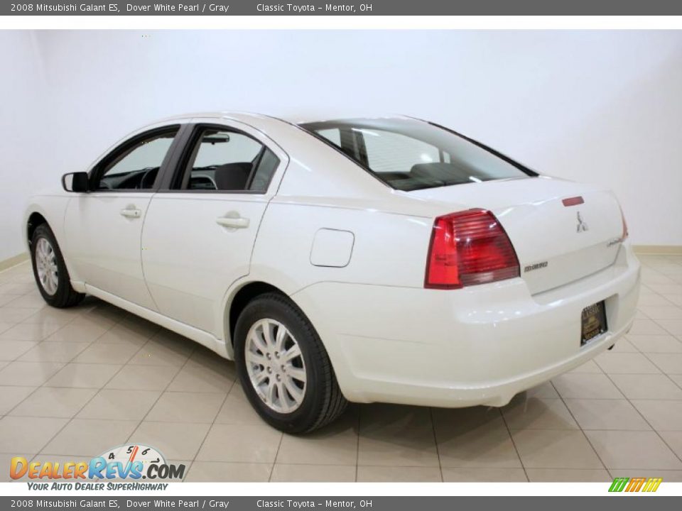 2008 Mitsubishi Galant ES Dover White Pearl / Gray Photo #5
