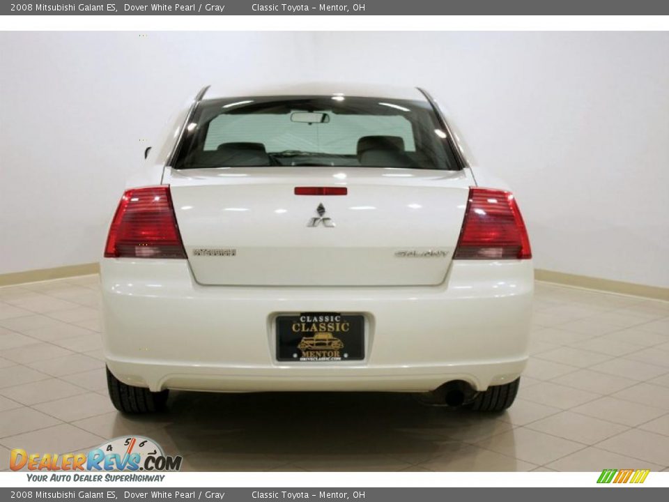 2008 Mitsubishi Galant ES Dover White Pearl / Gray Photo #6