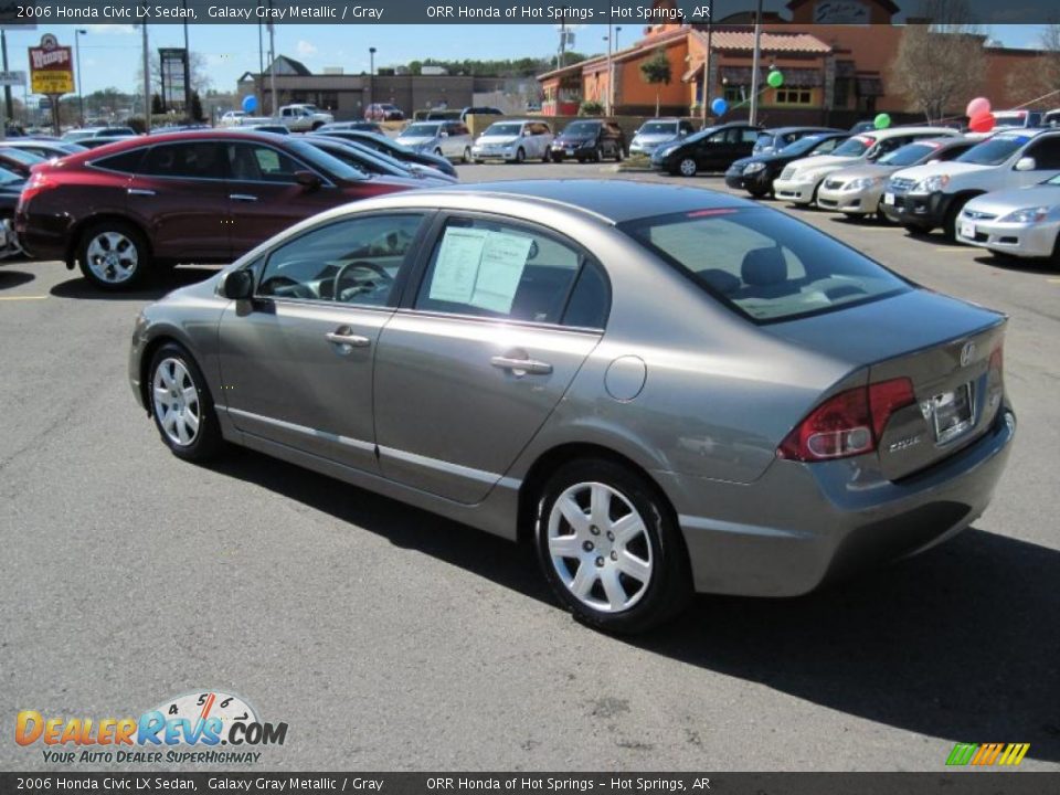 2006 Honda Civic LX Sedan Galaxy Gray Metallic / Gray Photo #3