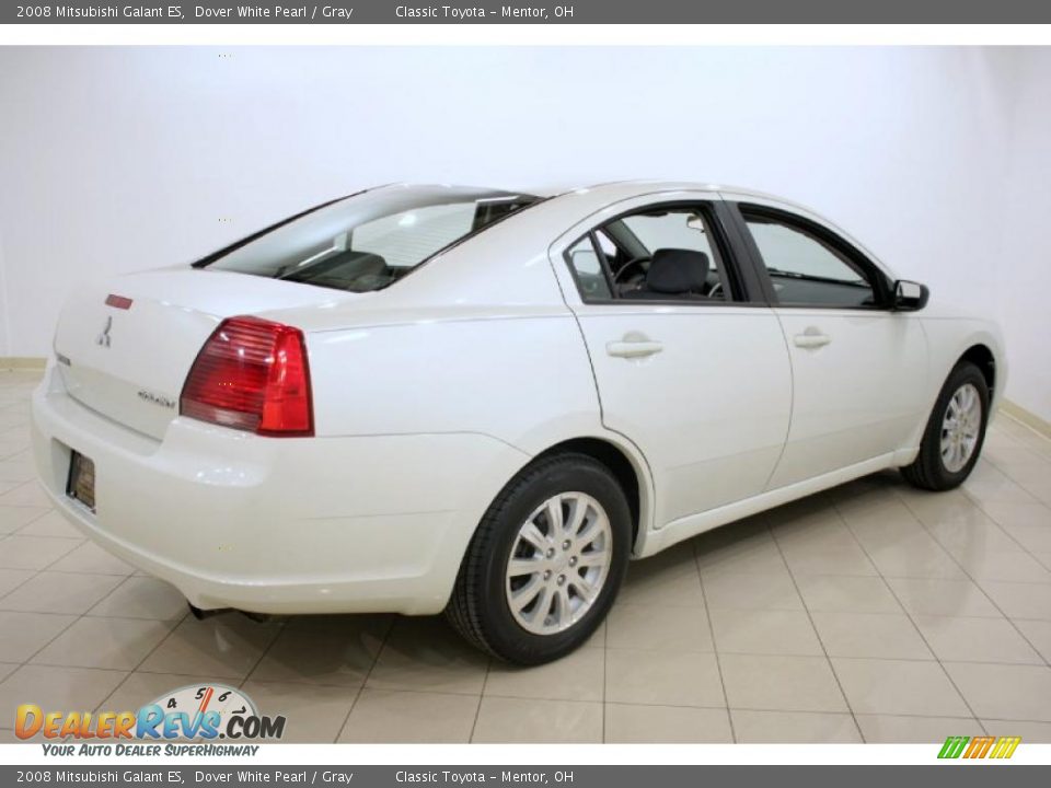 2008 Mitsubishi Galant ES Dover White Pearl / Gray Photo #7