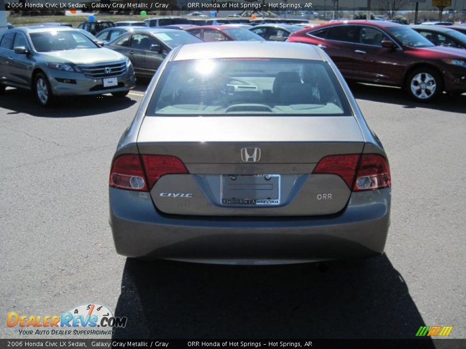 2006 Honda Civic LX Sedan Galaxy Gray Metallic / Gray Photo #4
