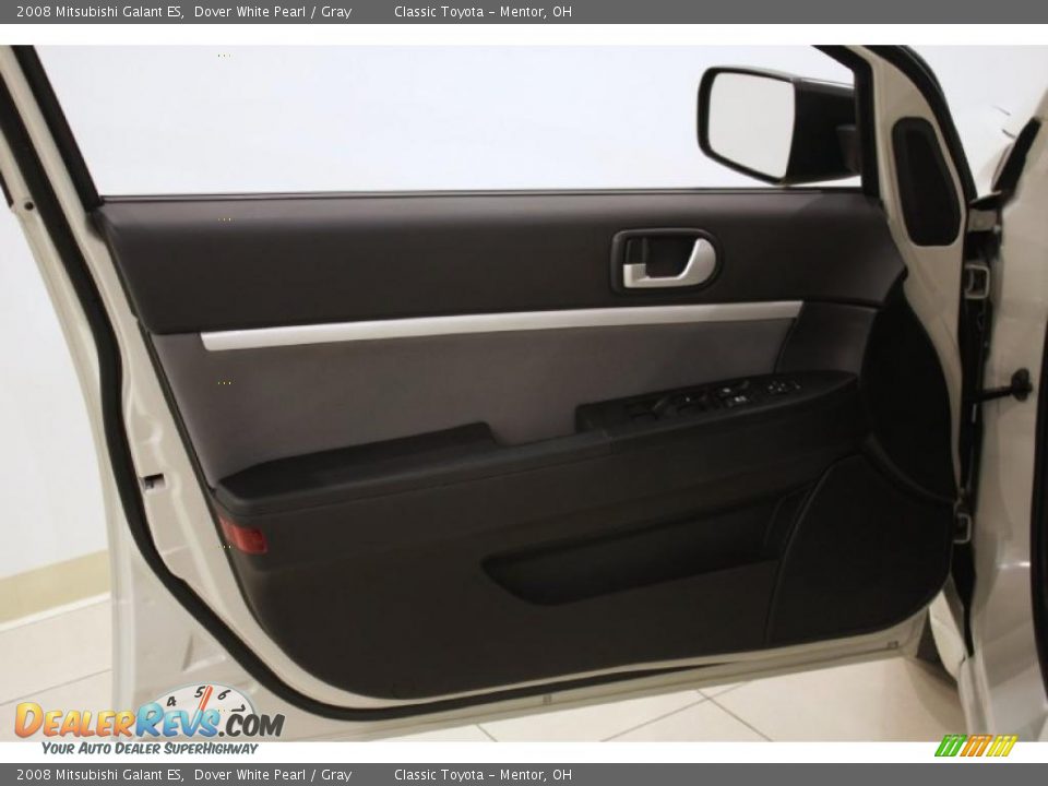 2008 Mitsubishi Galant ES Dover White Pearl / Gray Photo #8