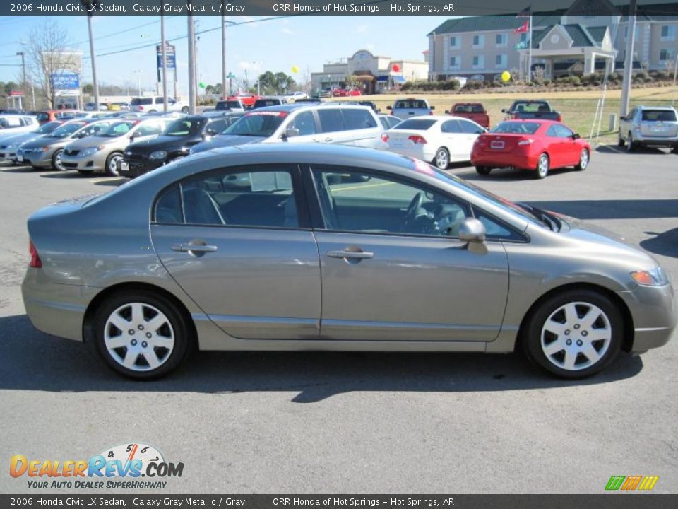 2006 Honda Civic LX Sedan Galaxy Gray Metallic / Gray Photo #6