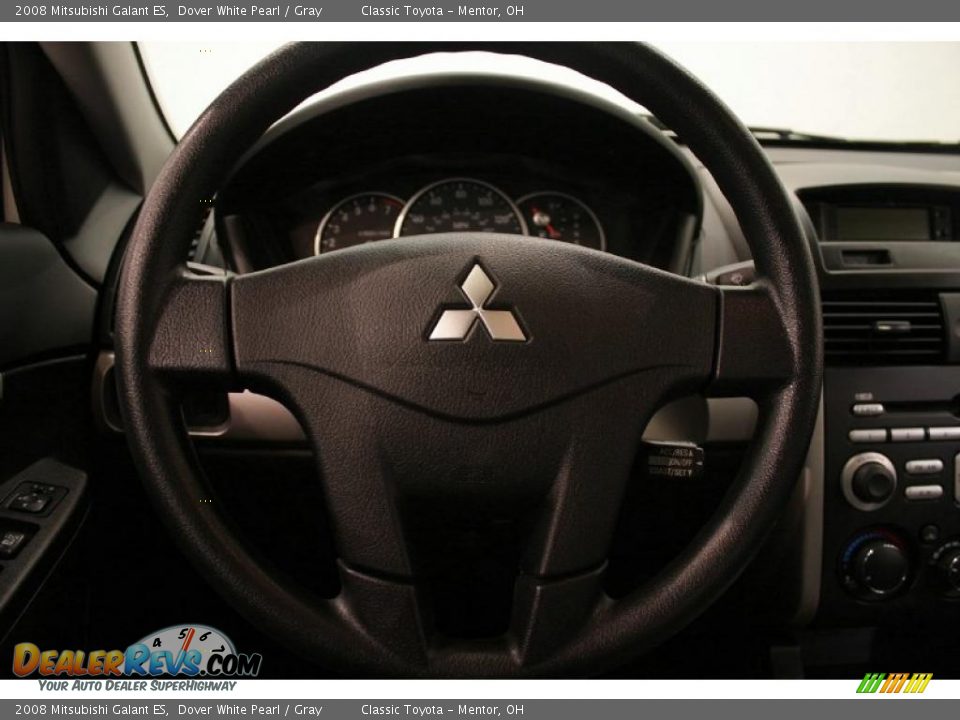 2008 Mitsubishi Galant ES Dover White Pearl / Gray Photo #12