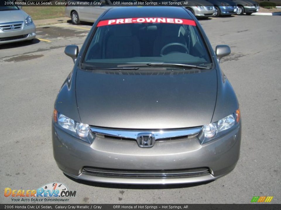 2006 Honda Civic LX Sedan Galaxy Gray Metallic / Gray Photo #8