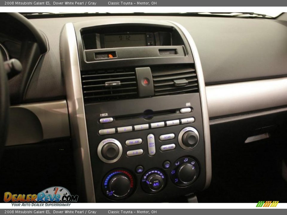 2008 Mitsubishi Galant ES Dover White Pearl / Gray Photo #14