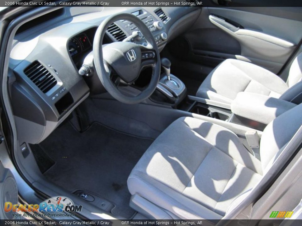 2006 Honda Civic LX Sedan Galaxy Gray Metallic / Gray Photo #13