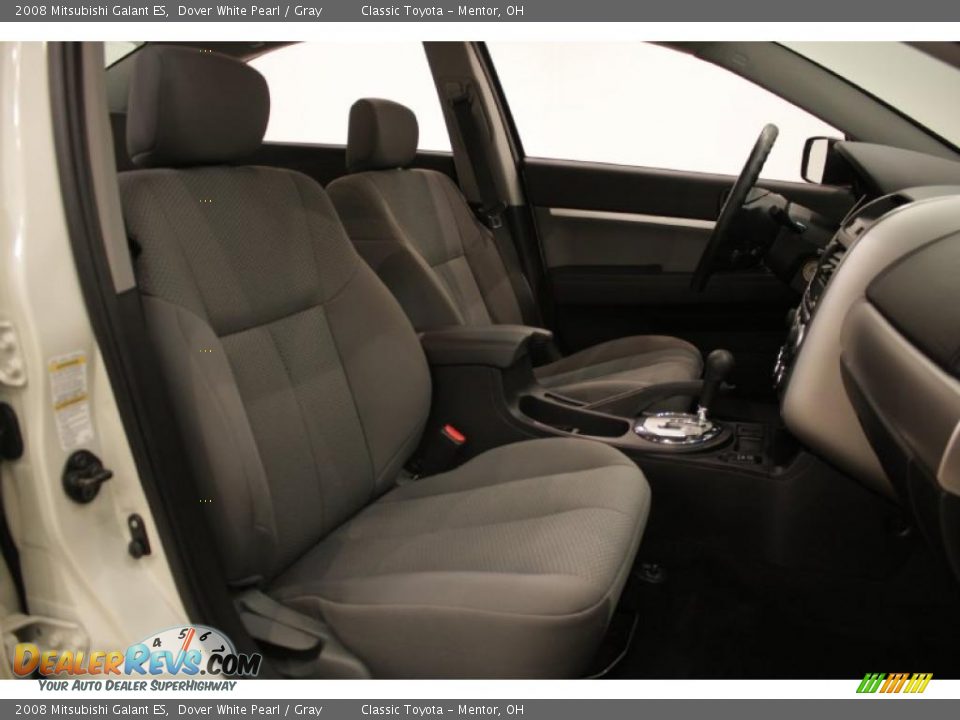2008 Mitsubishi Galant ES Dover White Pearl / Gray Photo #18