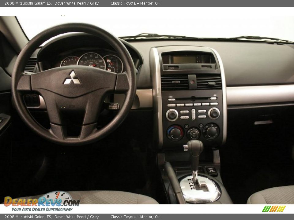 2008 Mitsubishi Galant ES Dover White Pearl / Gray Photo #21