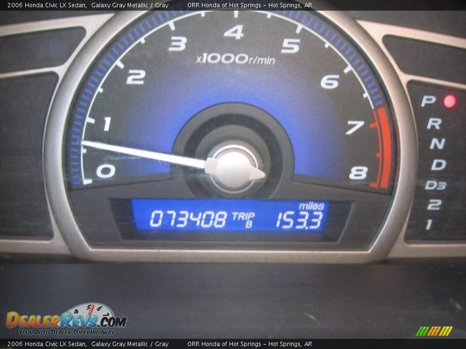 2006 Honda Civic LX Sedan Galaxy Gray Metallic / Gray Photo #17