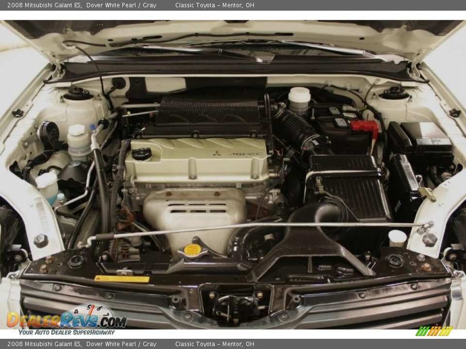 2008 Mitsubishi Galant ES Dover White Pearl / Gray Photo #23