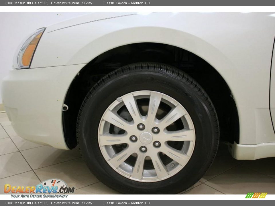 2008 Mitsubishi Galant ES Dover White Pearl / Gray Photo #25