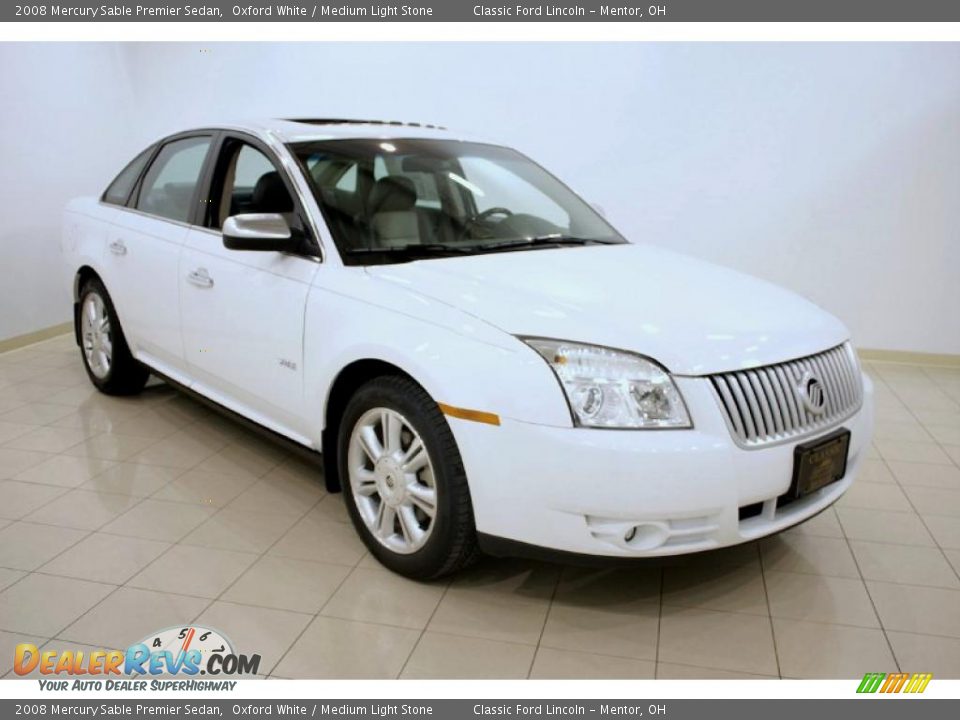 2008 Mercury Sable Premier Sedan Oxford White / Medium Light Stone Photo #1