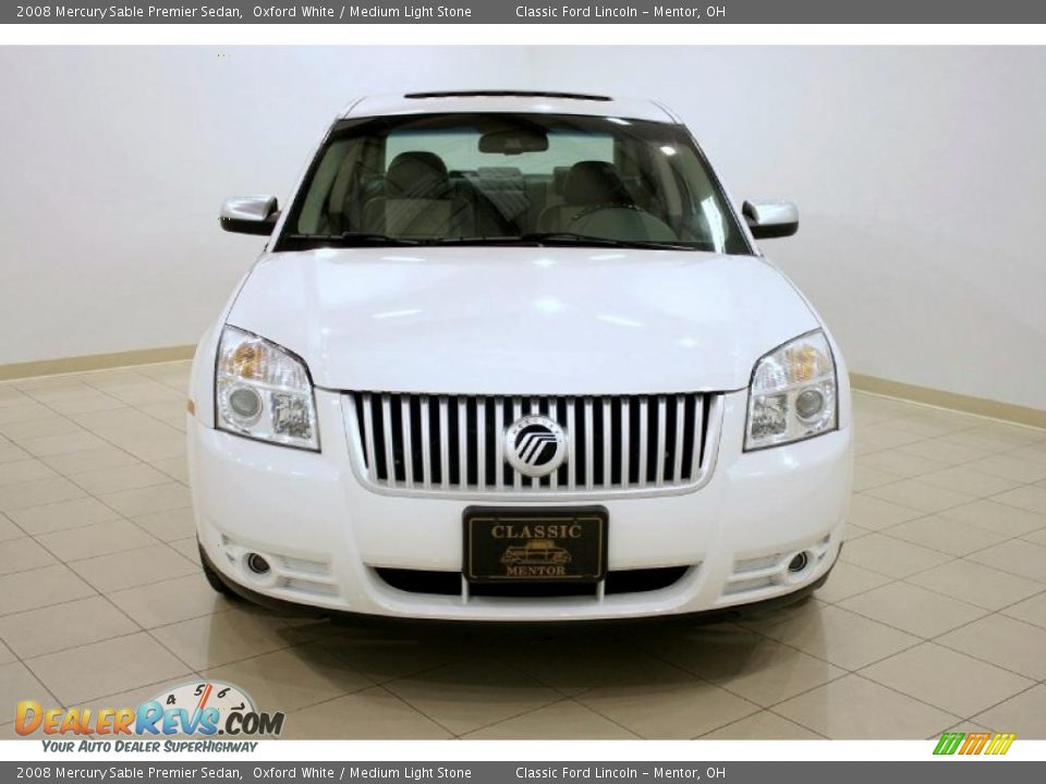2008 Mercury Sable Premier Sedan Oxford White / Medium Light Stone Photo #2