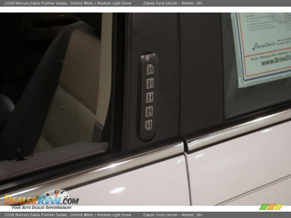 2008 Mercury Sable Premier Sedan Oxford White / Medium Light Stone Photo #8