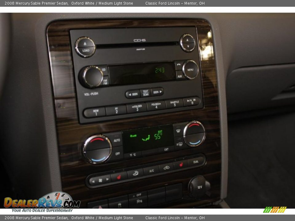 2008 Mercury Sable Premier Sedan Oxford White / Medium Light Stone Photo #14