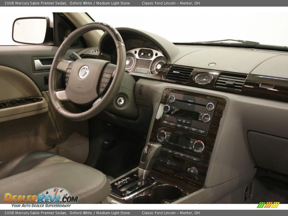 2008 Mercury Sable Premier Sedan Oxford White / Medium Light Stone Photo #16