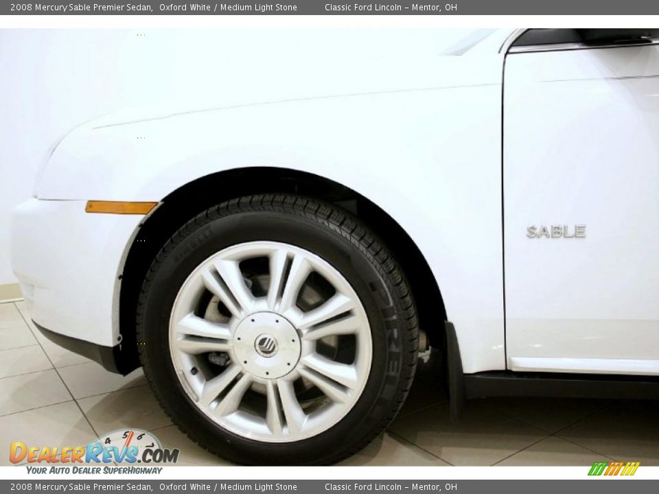 2008 Mercury Sable Premier Sedan Oxford White / Medium Light Stone Photo #24