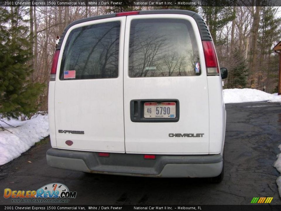 2001 Chevrolet Express 1500 Commercial Van White / Dark Pewter Photo #4