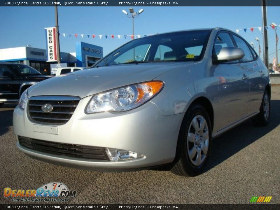 2008 Hyundai Elantra GLS Sedan QuickSilver Metallic / Gray Photo #1