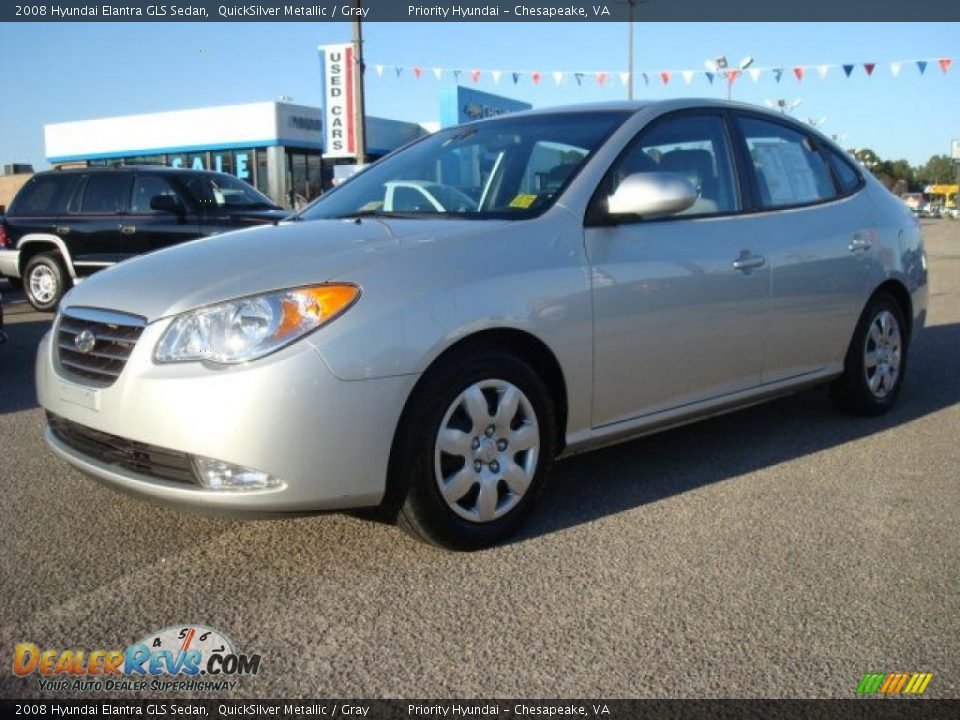 2008 Hyundai Elantra GLS Sedan QuickSilver Metallic / Gray Photo #2