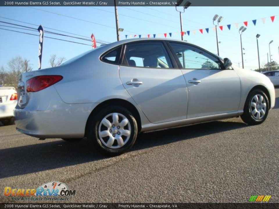 2008 Hyundai Elantra GLS Sedan QuickSilver Metallic / Gray Photo #5