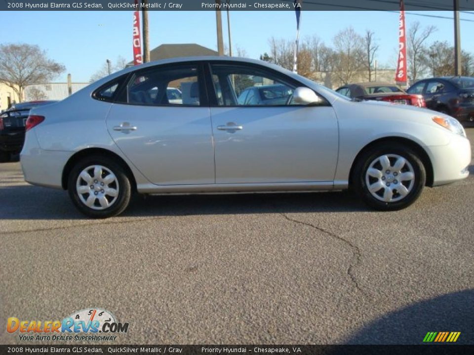 2008 Hyundai Elantra GLS Sedan QuickSilver Metallic / Gray Photo #6