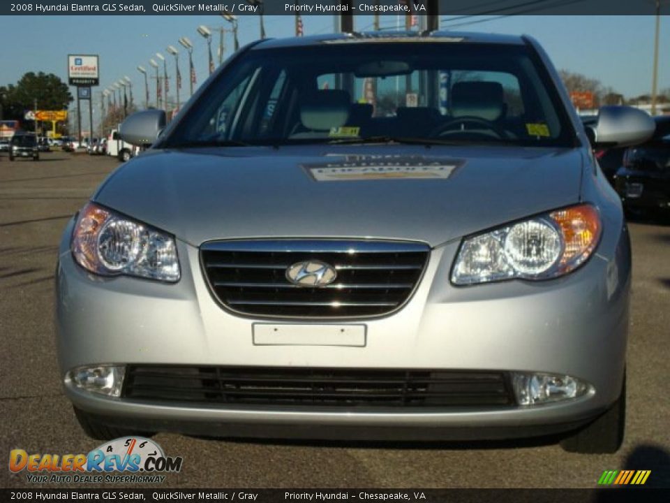 2008 Hyundai Elantra GLS Sedan QuickSilver Metallic / Gray Photo #8