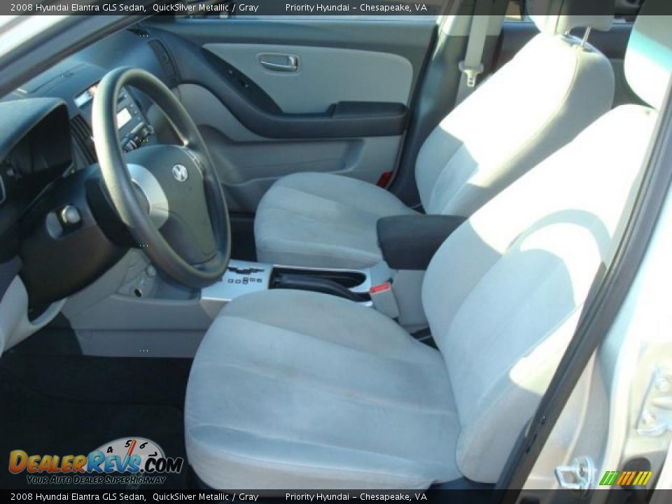 2008 Hyundai Elantra GLS Sedan QuickSilver Metallic / Gray Photo #9