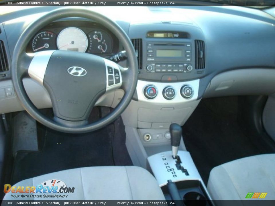 2008 Hyundai Elantra GLS Sedan QuickSilver Metallic / Gray Photo #12
