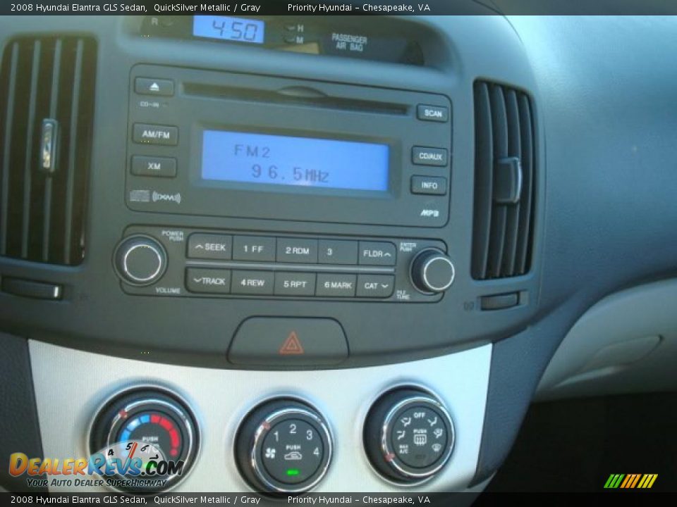 2008 Hyundai Elantra GLS Sedan QuickSilver Metallic / Gray Photo #16