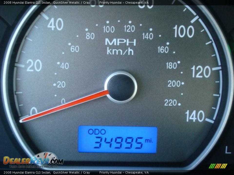 2008 Hyundai Elantra GLS Sedan QuickSilver Metallic / Gray Photo #20