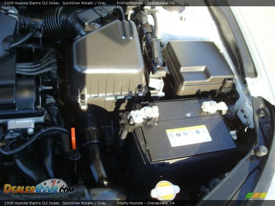2008 Hyundai Elantra GLS Sedan QuickSilver Metallic / Gray Photo #23