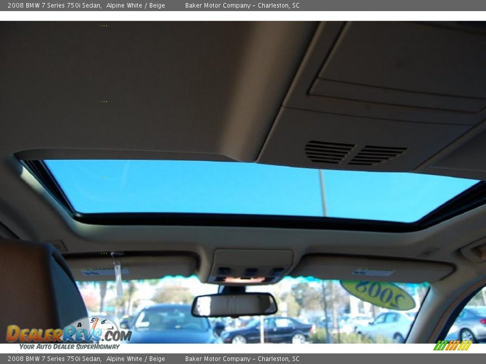 2008 BMW 7 Series 750i Sedan Alpine White / Beige Photo #4