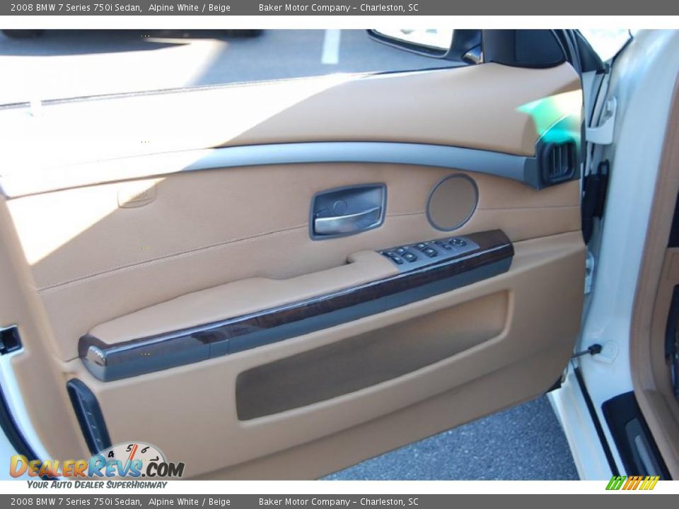 2008 BMW 7 Series 750i Sedan Alpine White / Beige Photo #7