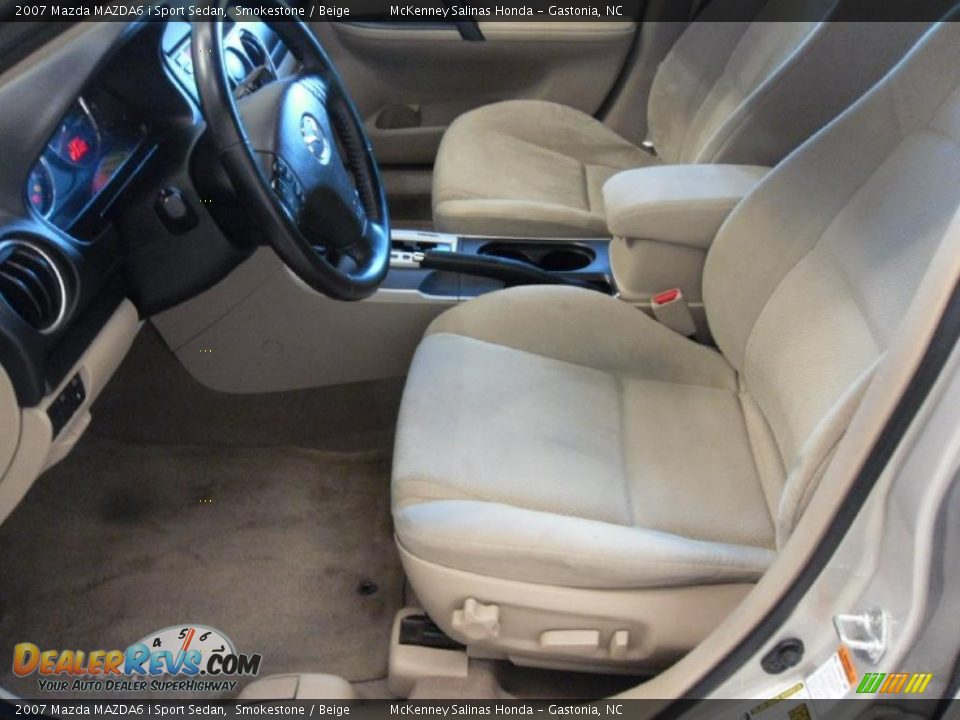 2007 Mazda MAZDA6 i Sport Sedan Smokestone / Beige Photo #8