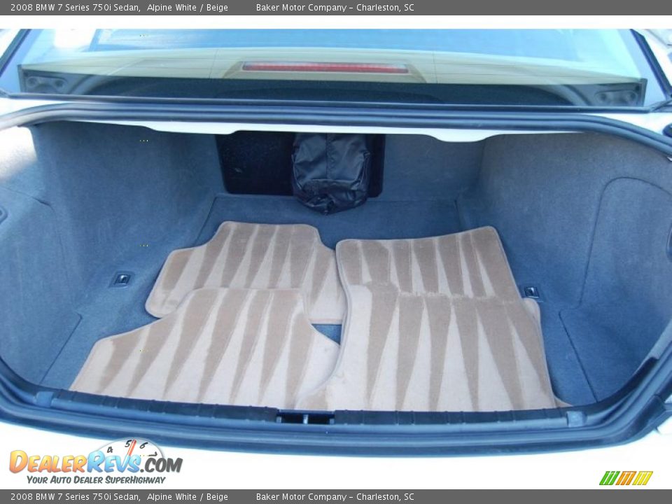 2008 BMW 7 Series 750i Sedan Alpine White / Beige Photo #9