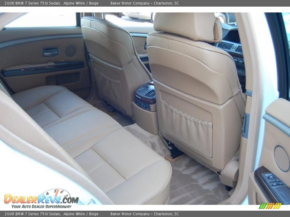 2008 BMW 7 Series 750i Sedan Alpine White / Beige Photo #10