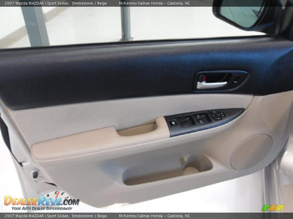 2007 Mazda MAZDA6 i Sport Sedan Smokestone / Beige Photo #10