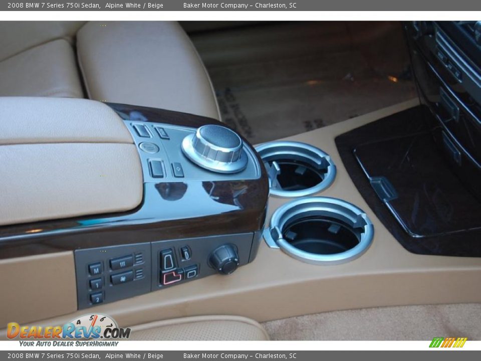 2008 BMW 7 Series 750i Sedan Alpine White / Beige Photo #12